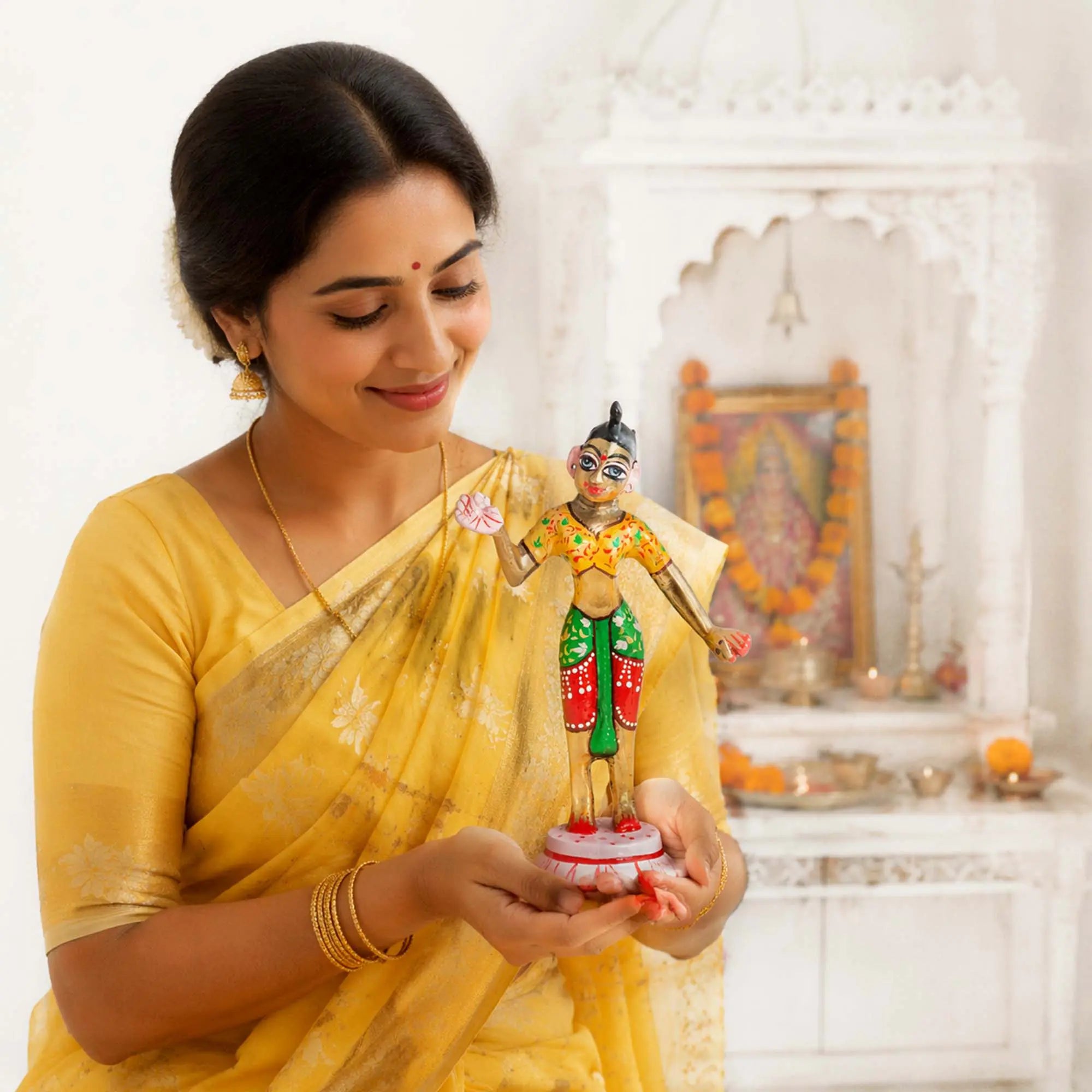 Divine Radha Krishna Eternal Love Brass Combo