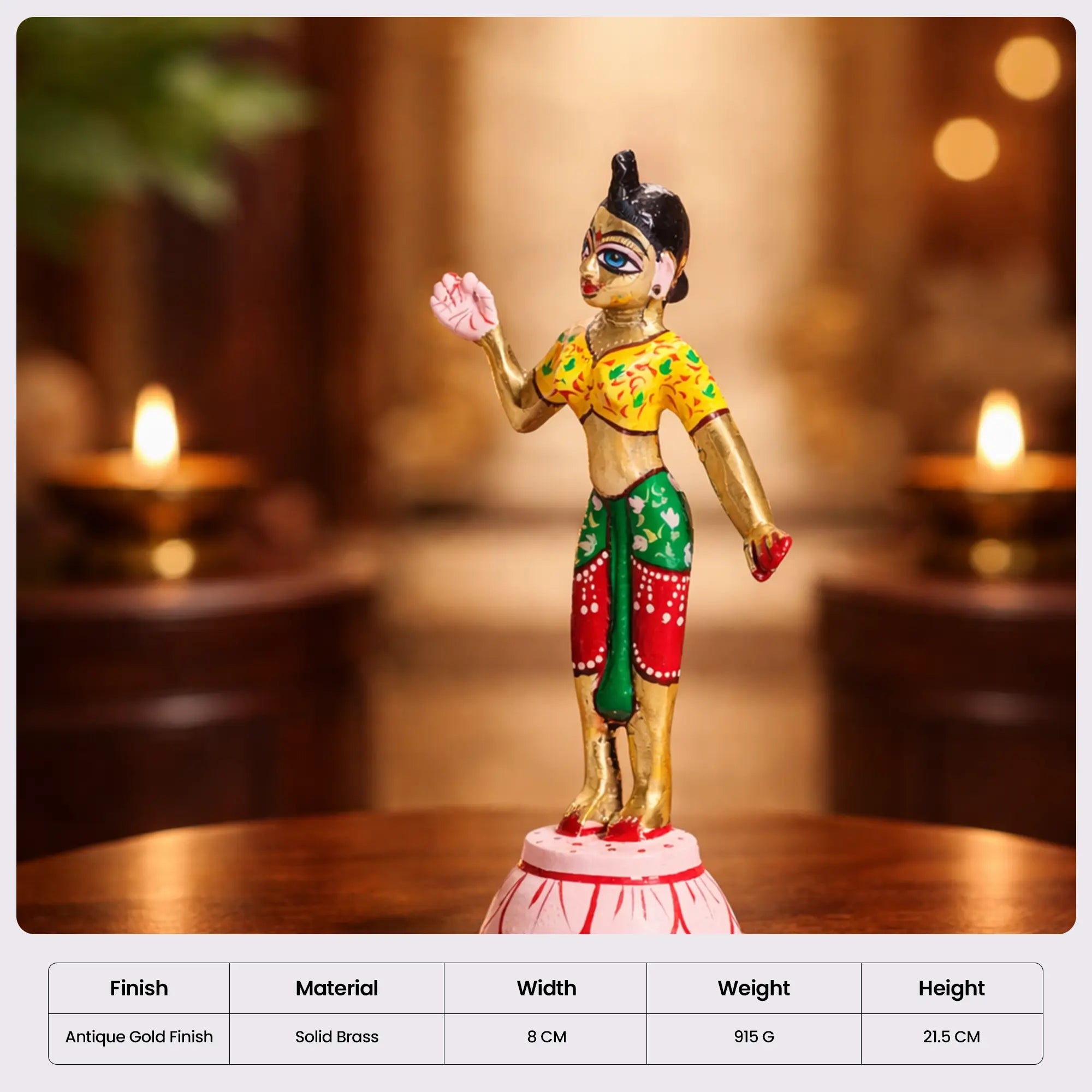 Divine Radha Krishna Eternal Love Brass Combo