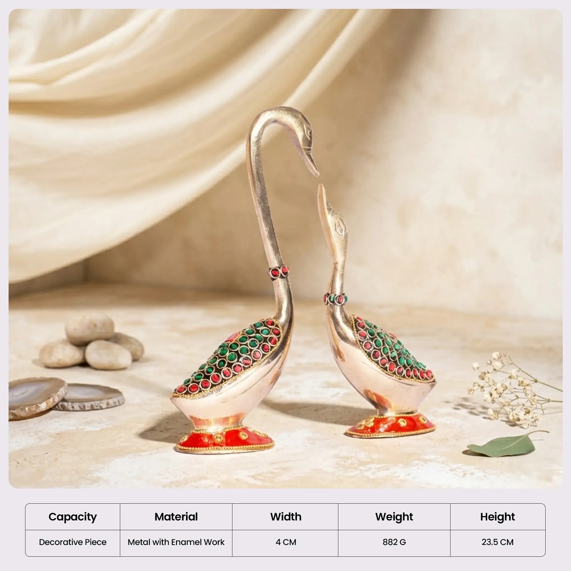 Antique Brass Swan & Duck Decorative Combo