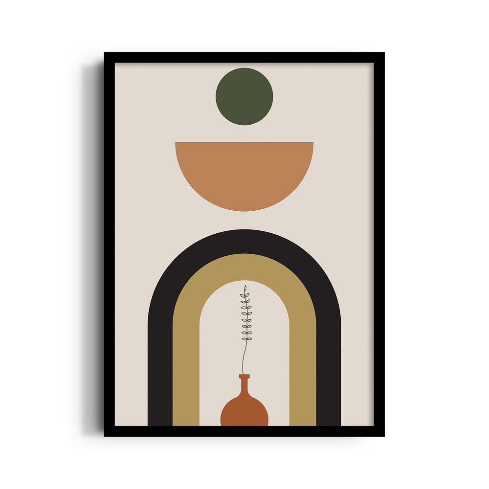Boho Arch Vase Composition - Boho Modern Wall Art
