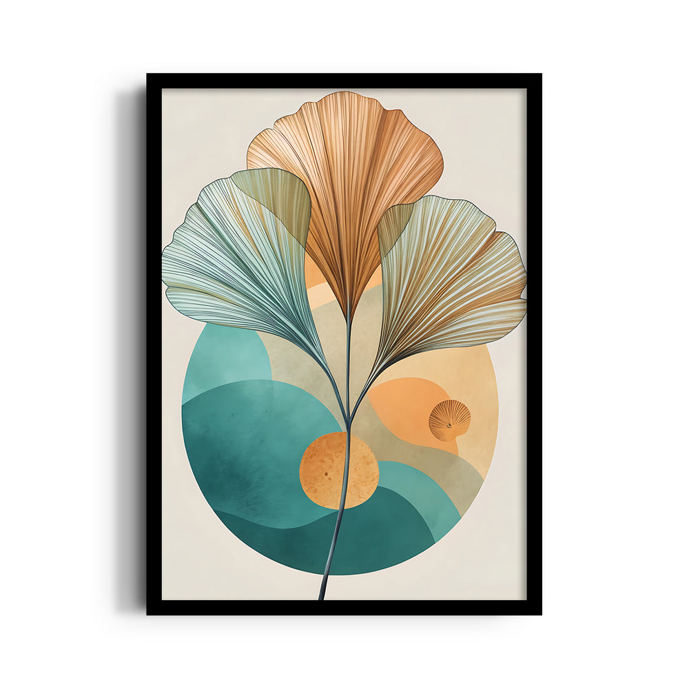 Boho Ginkgo Botanical Abstract – Boho Modern Wall Art