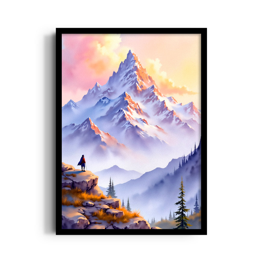 Summit of Quiet Courage - Landscape Modern Wall Art