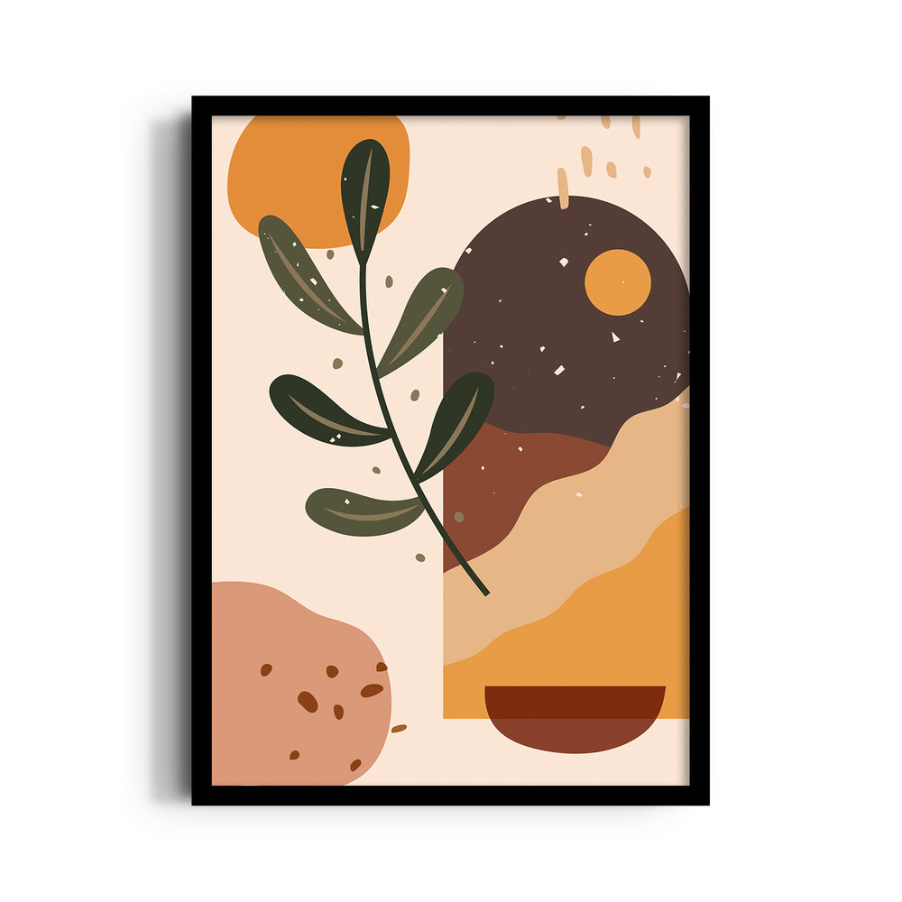 Desert Sun Botanical Harmony - Abstract Modern Art