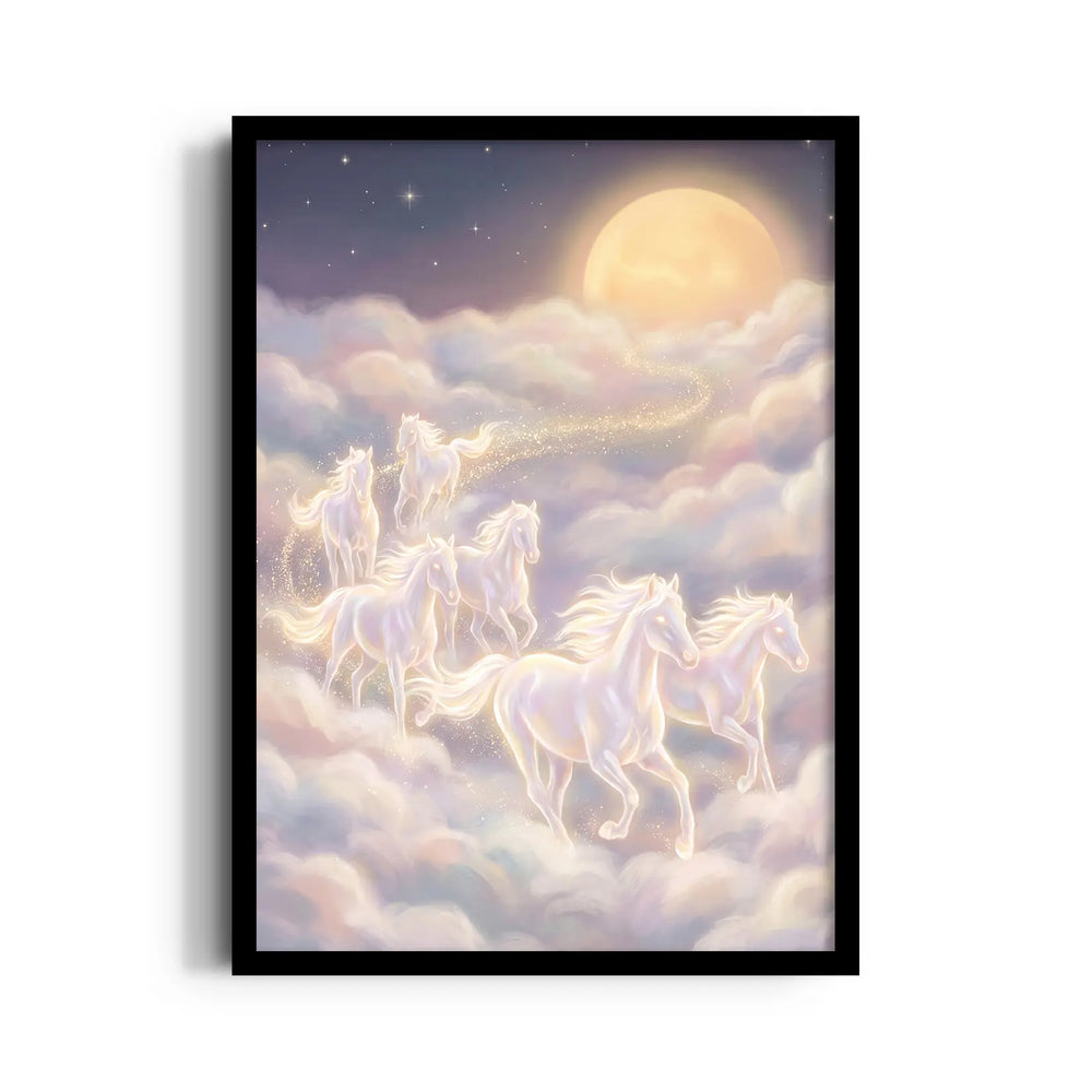 Celestial Lunar Path — 7 Horses Vastu Art