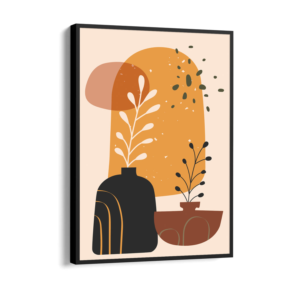 Golden Botanical Stillscape – Abstract Modern Art