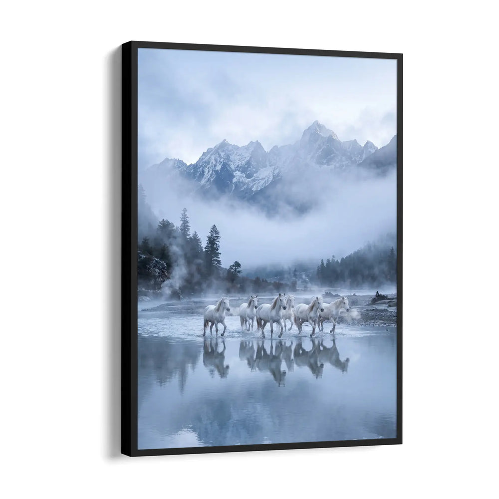 Mystic Summit Flow — 7 Horses Vastu Art