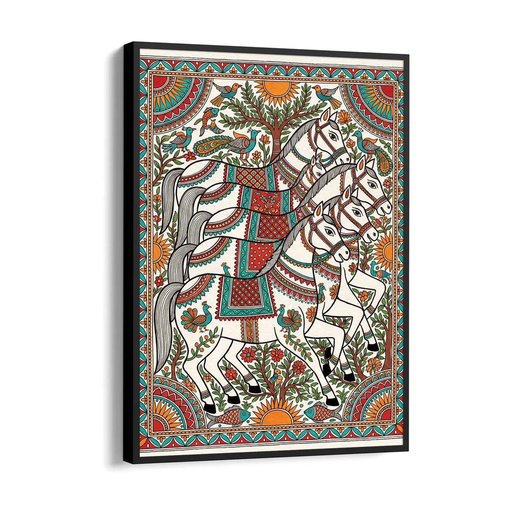 Madhubani — 7 Horses Vastu Art
