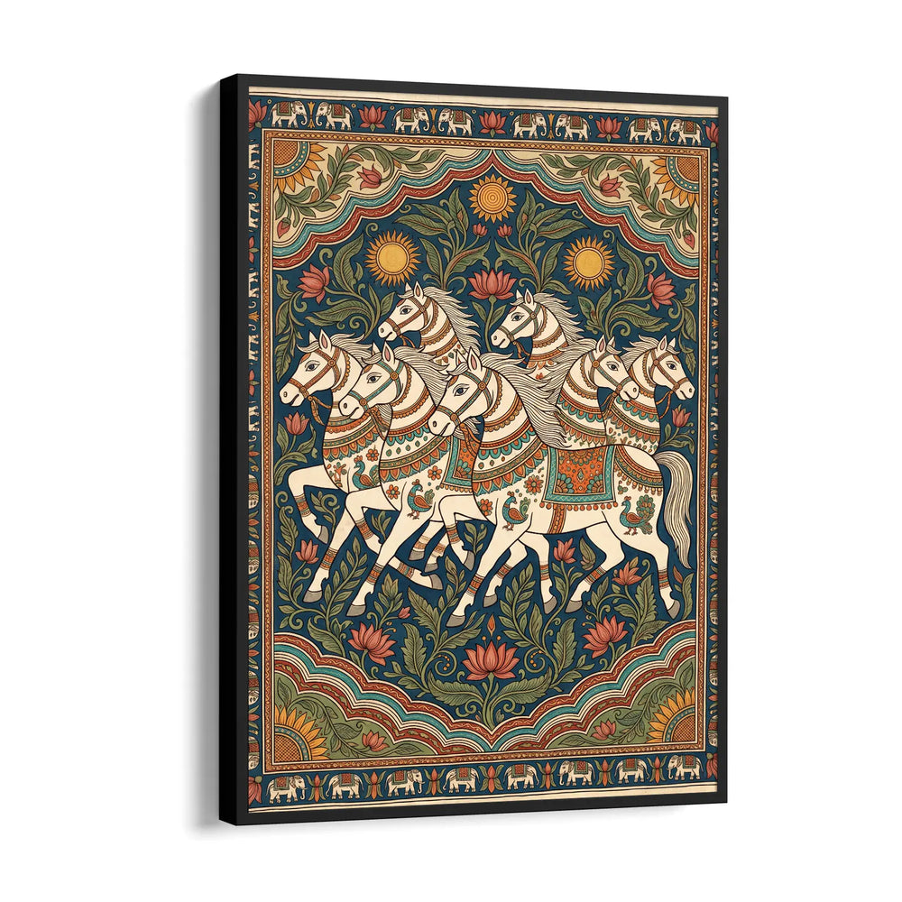 Kalamkari — 7 Horses Vastu Art