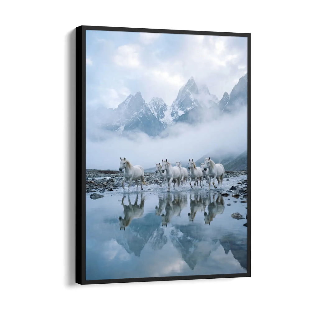 Alpine Reflection Surge — 7 Horses Vastu Art