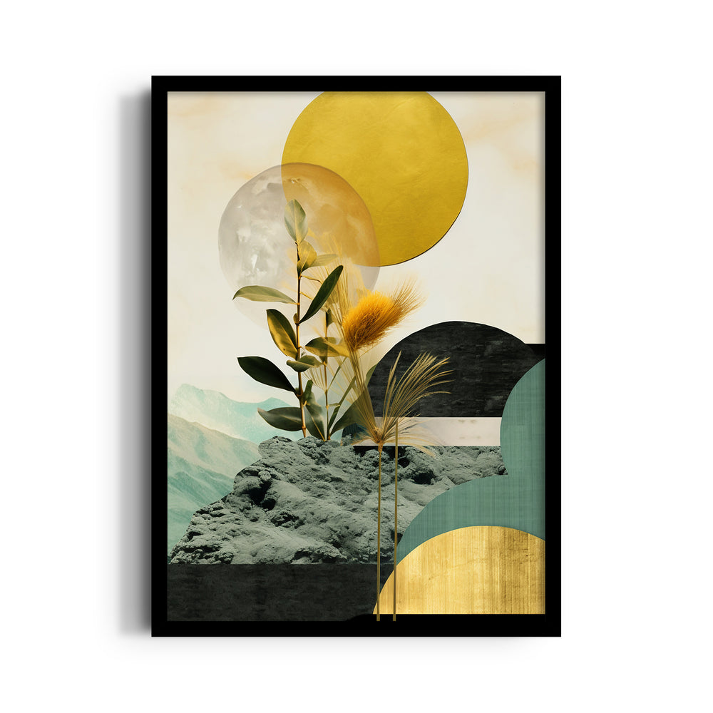 Golden Zenith Garden – Abstract Modern Art