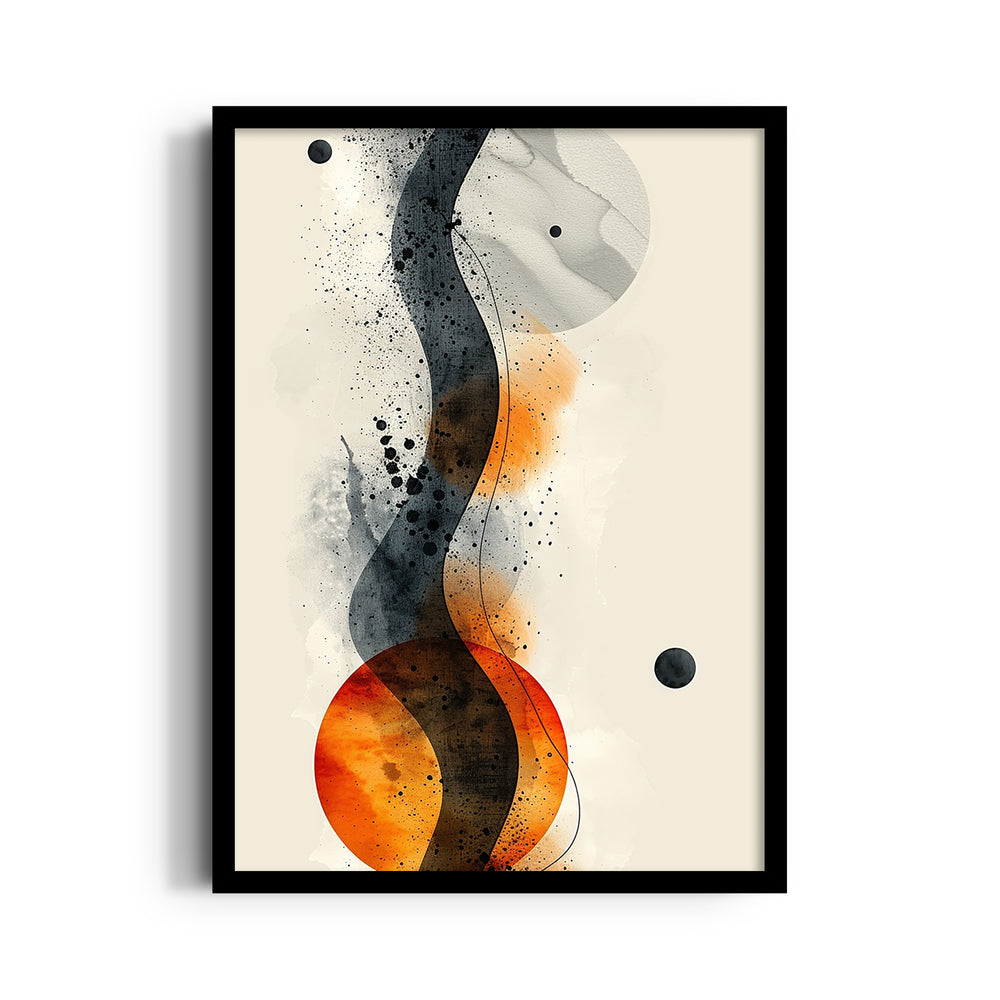 Molten Orbit Cascade - Abstract Modern Art