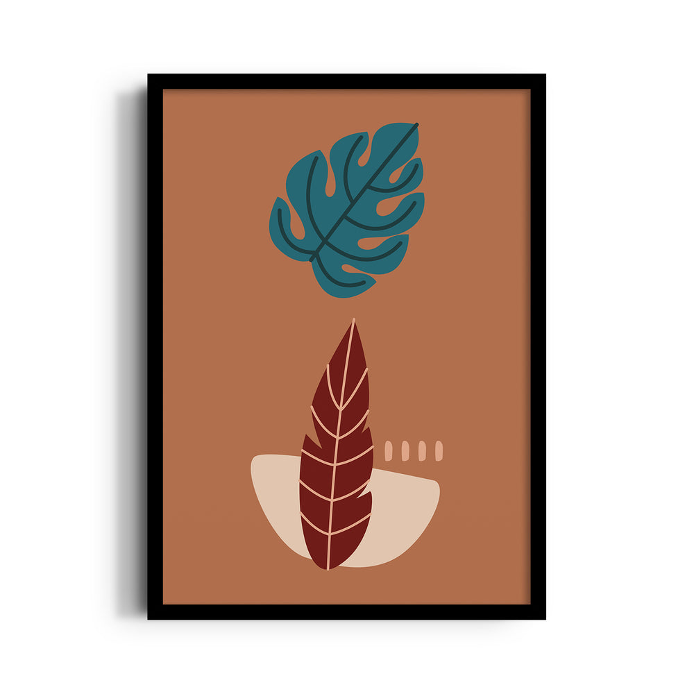 Minimal Boho Tropical Leaves – Boho Modern Wall Art