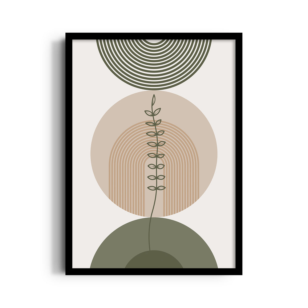 Boho Botanical Geometry - Boho Modern Wall Art