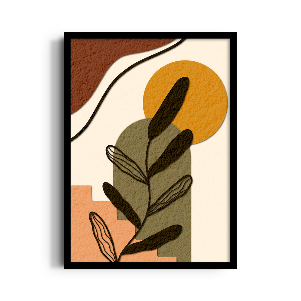 Amber Shadow Botanica - Abstract Modern Art