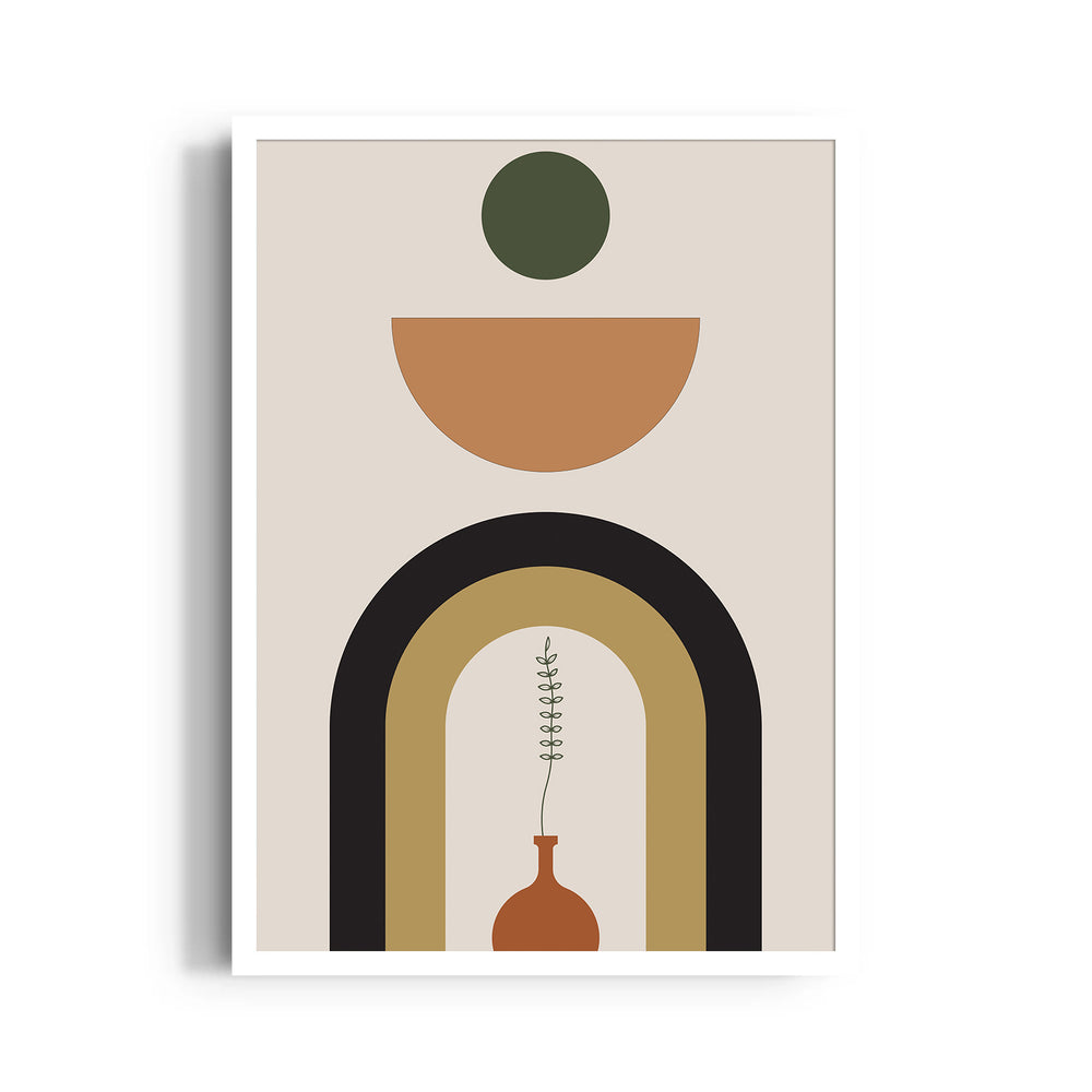 Boho Arch Vase Composition - Boho Modern Wall Art