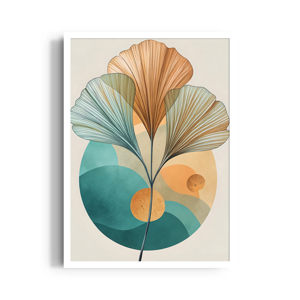 Boho Ginkgo Botanical Abstract – Boho Modern Wall Art