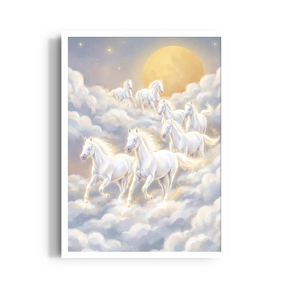 Stellar Cloud Runners — 7 Horses Vastu Art