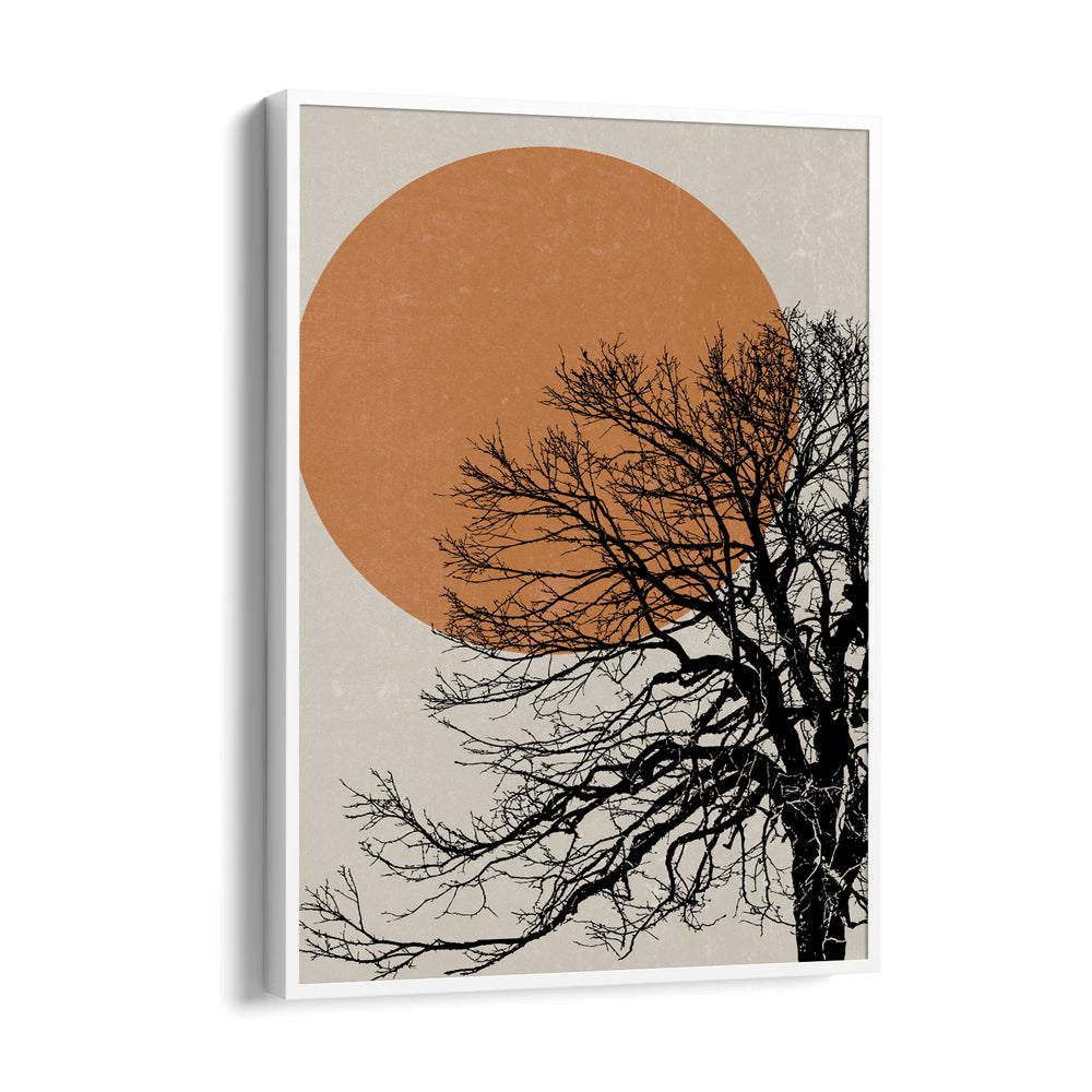 Amber Sun Bare Tree – Landscape Modern Wall Art