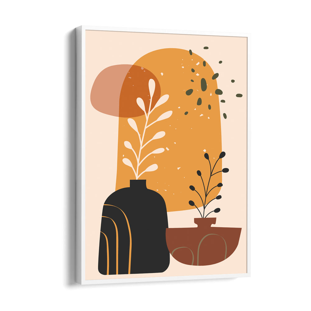 Golden Botanical Stillscape – Abstract Modern Art