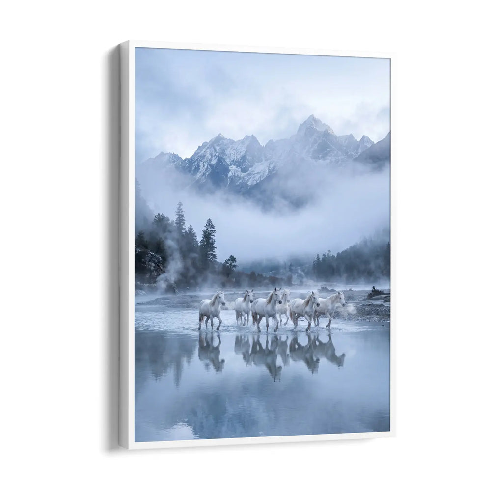 Mystic Summit Flow — 7 Horses Vastu Art