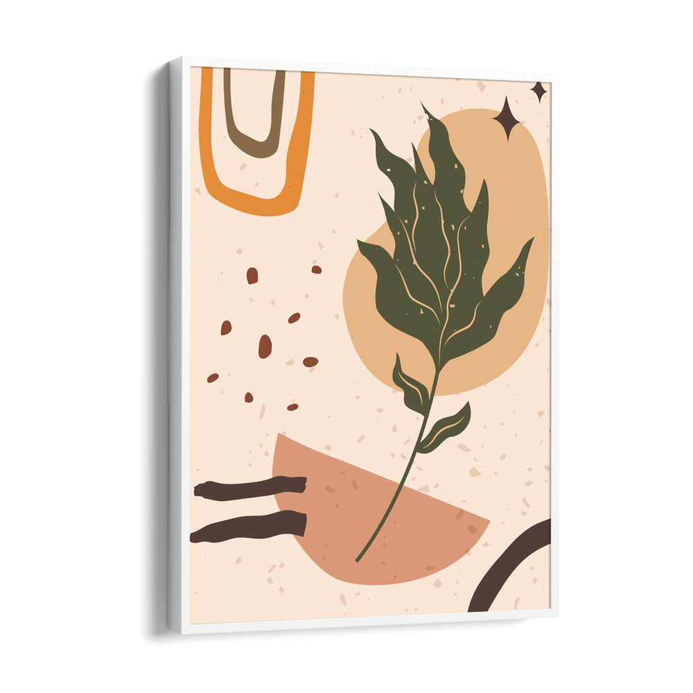 Terracotta Leaf Reverie - Abstract Modern Art