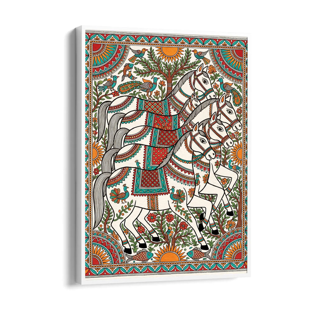 Madhubani — 7 Horses Vastu Art