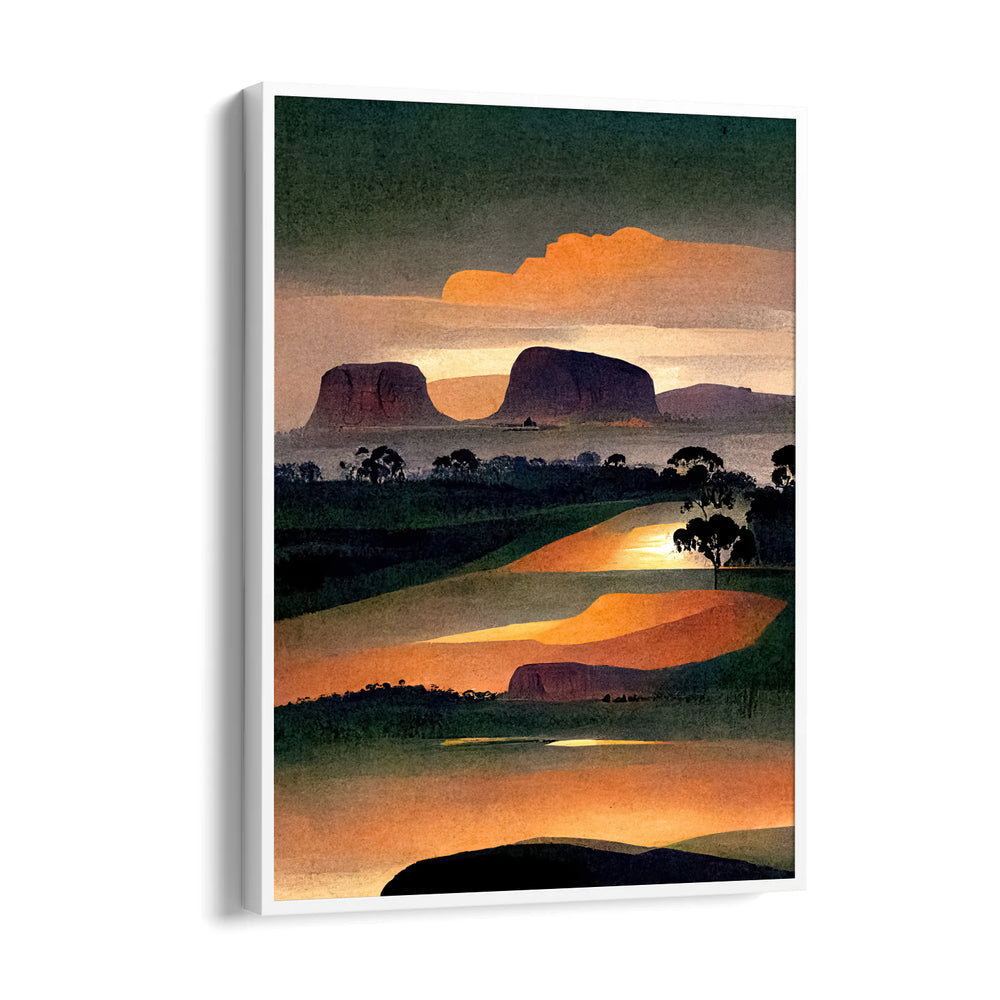 Amber Mesa Sunset – Landscape Modern Wall Art