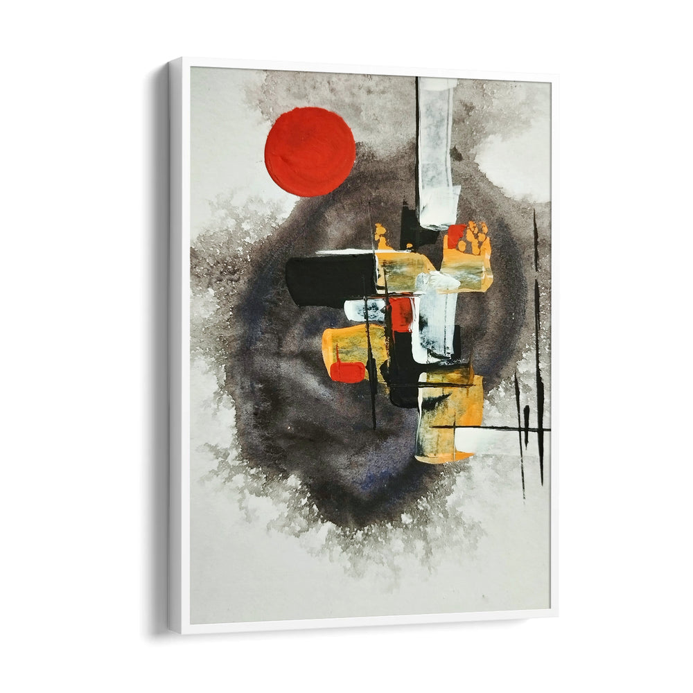 Crimson Halo Construct - Abstract Modern Art