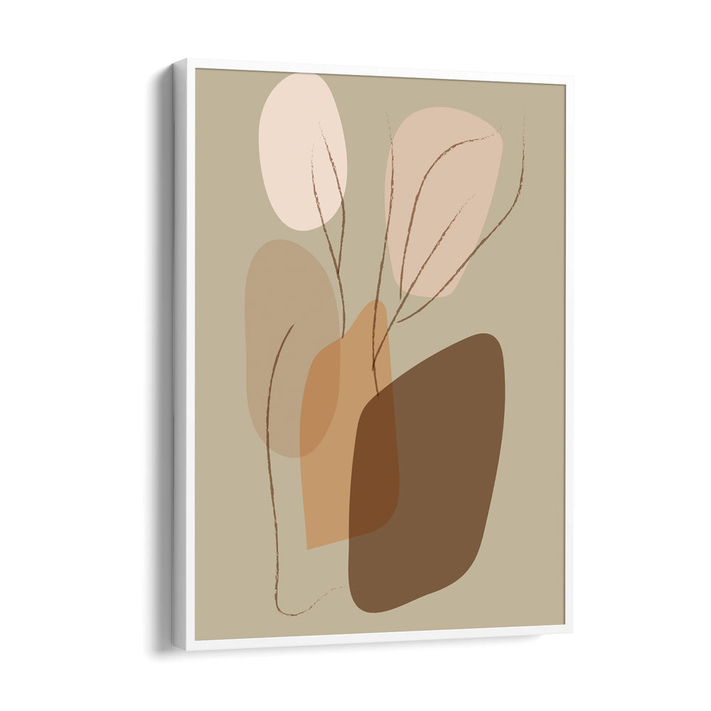 Boho Earthy Abstract Leaves – Boho Modern Wall Art