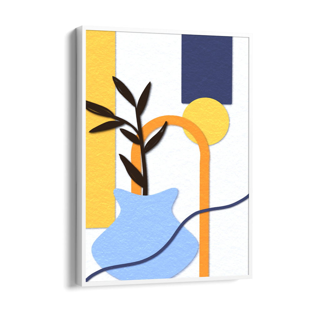 Azure Arch Botanical Contrast - Abstract Modern Art