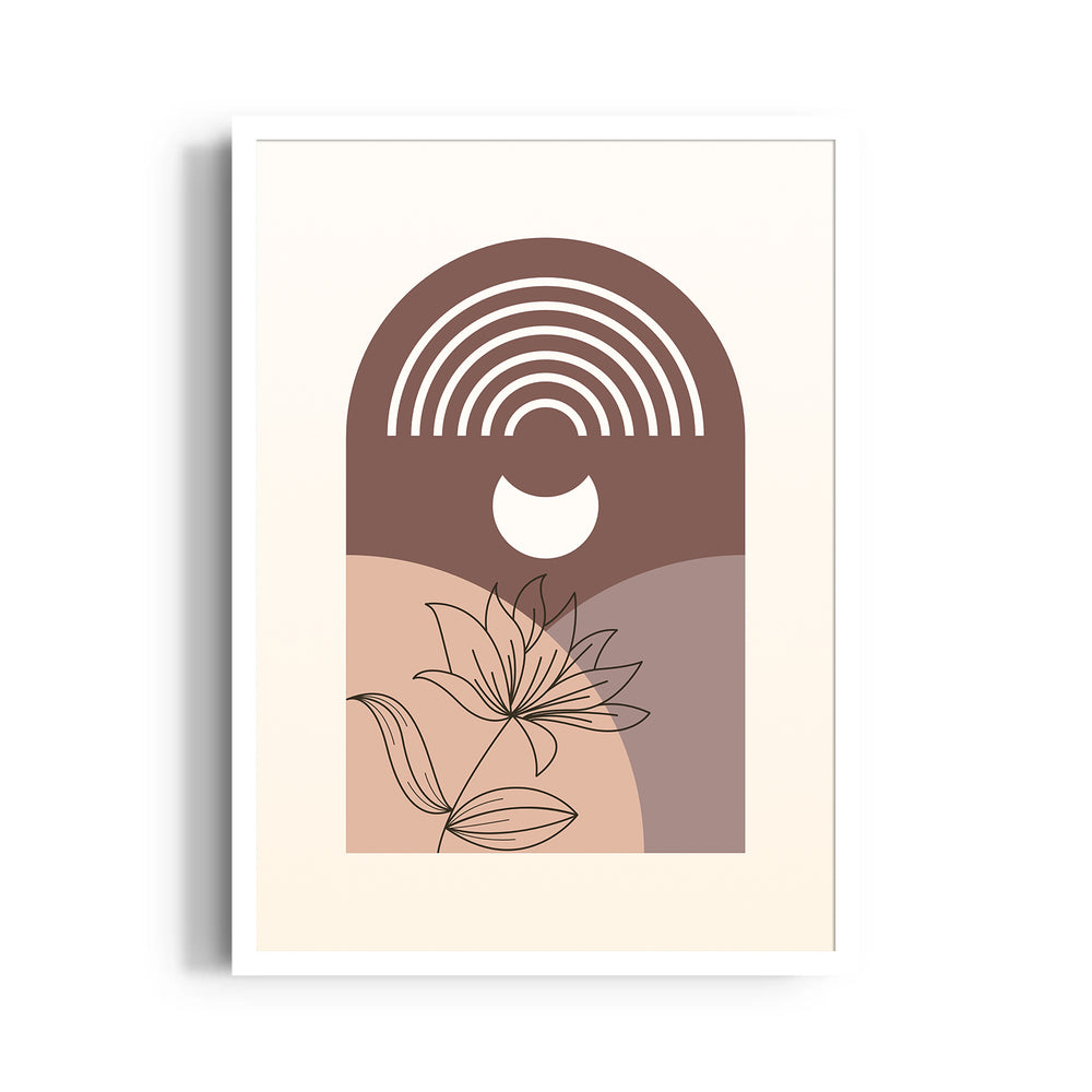 Boho Rainbow Floral Arch – Boho Modern Wall Art