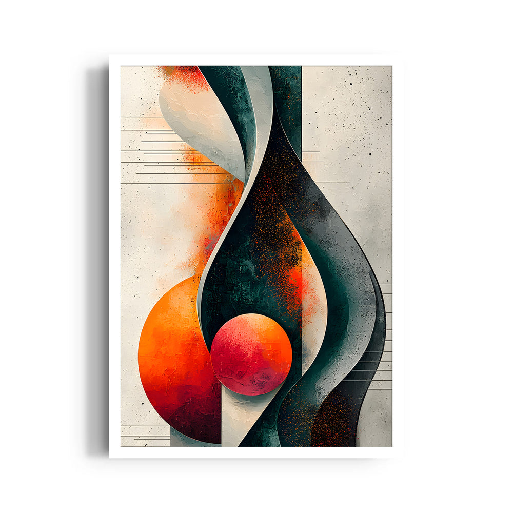 Crimson Orbit Flux Abstract Modern Art - Pillow Fights