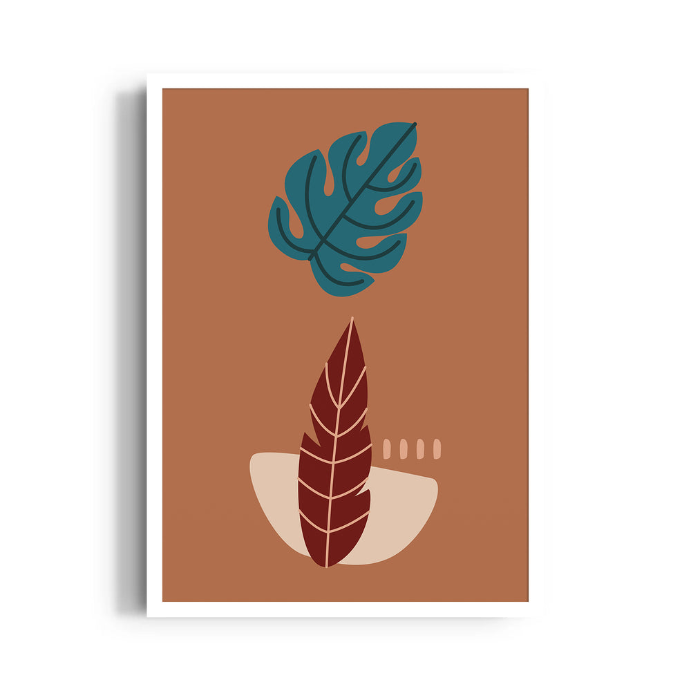 Minimal Boho Tropical Leaves – Boho Modern Wall Art