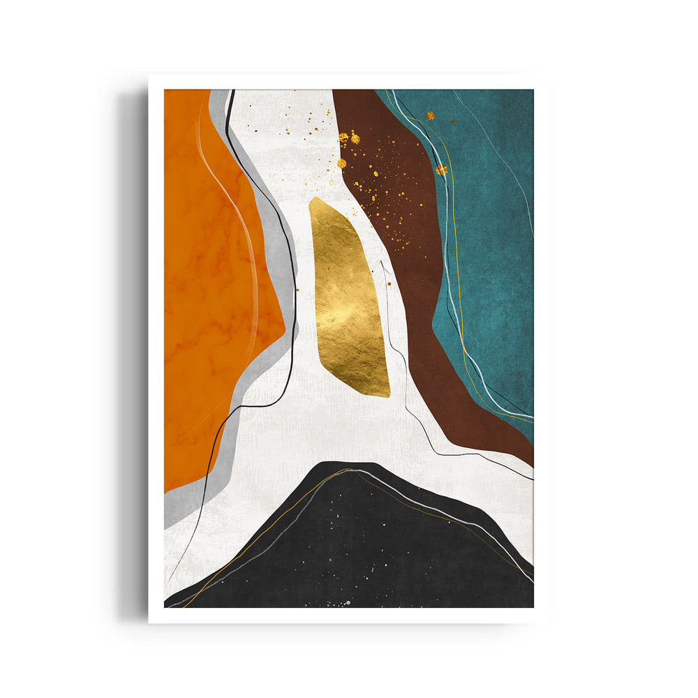 Gilded Rift Passage - Abstract Modern Art