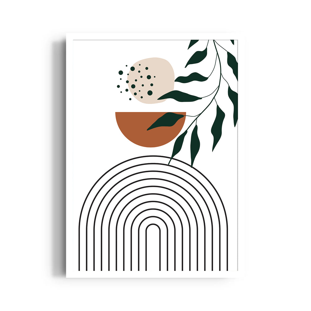 Minimal Boho Rainbow & Botanical - Boho Modern Wall Art