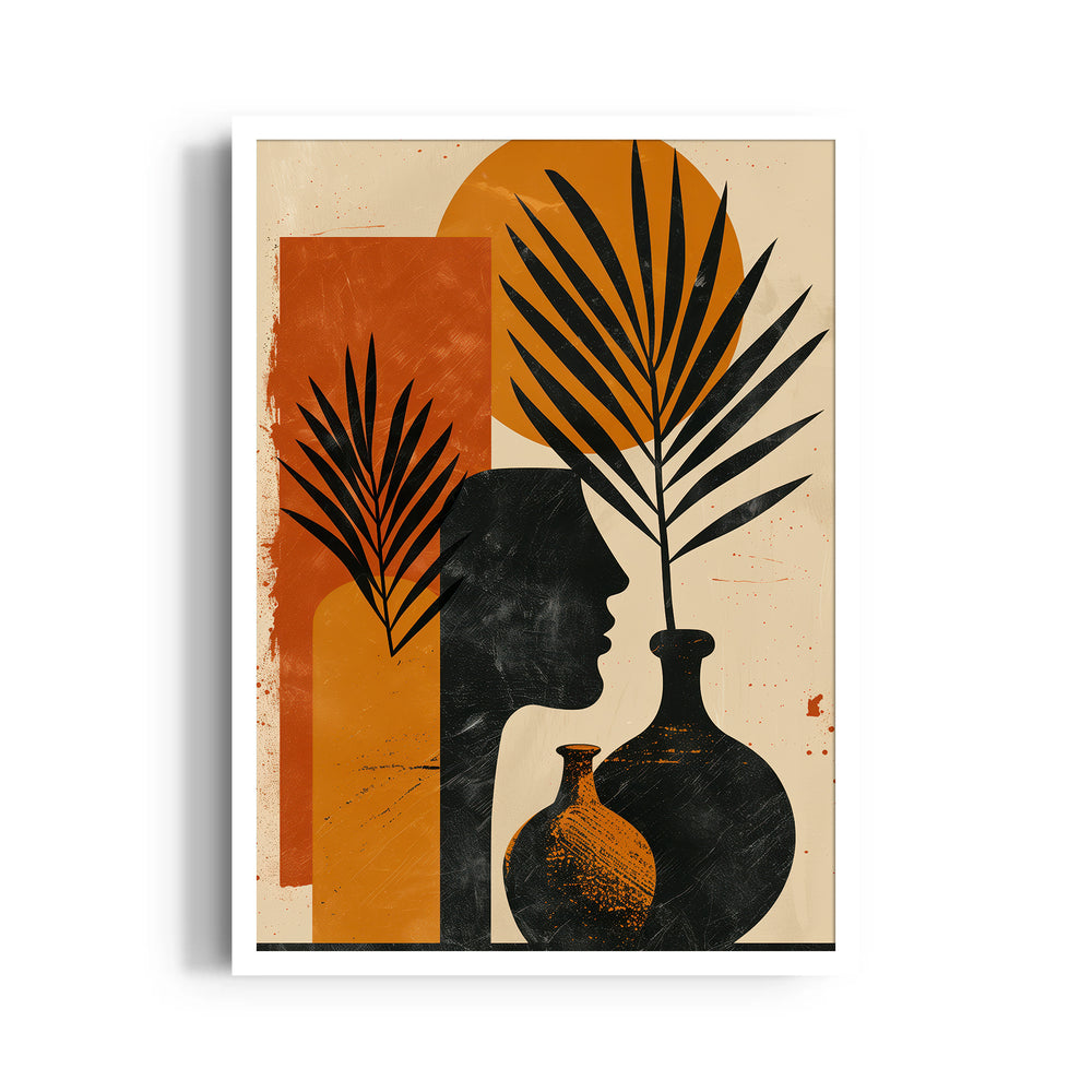 Sunset Muse Silhouette - Abstract Modern Art