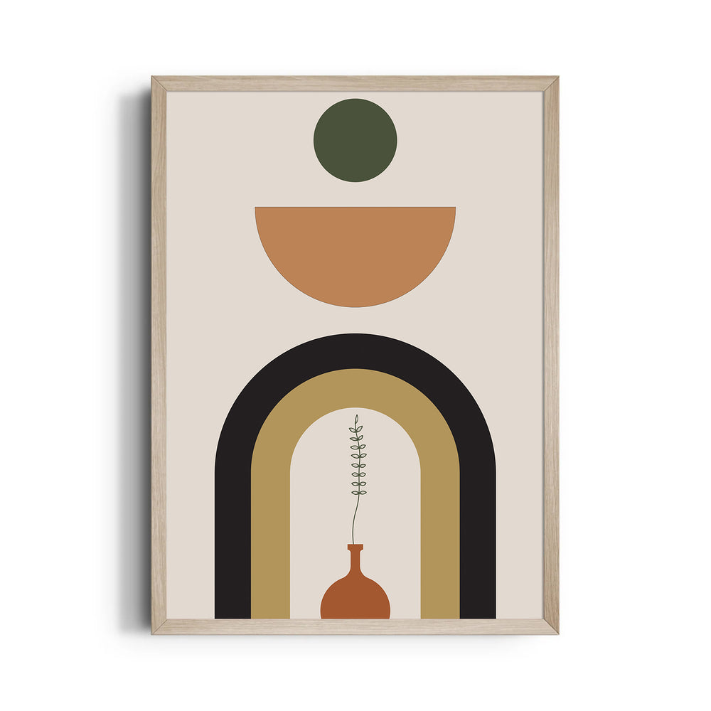 Boho Arch Vase Composition - Boho Modern Wall Art