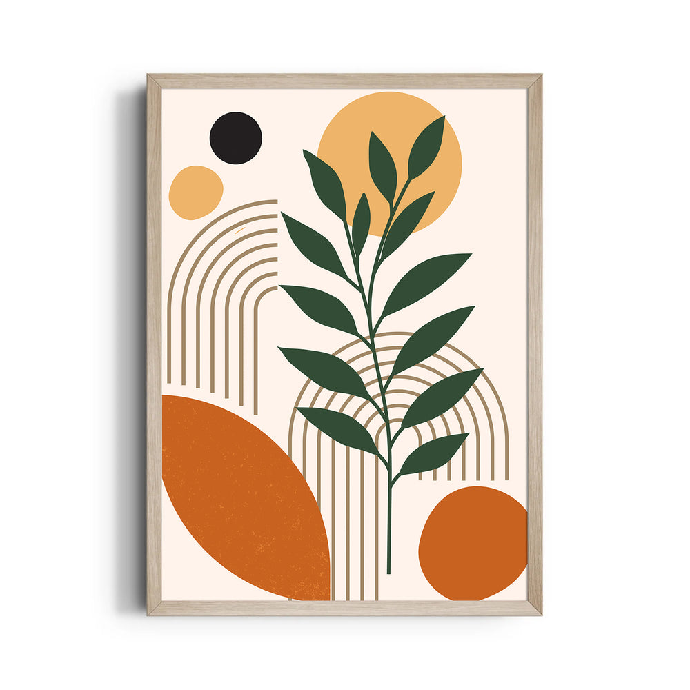 Boho Botanical Rainbow Composition - Boho Modern Wall Art