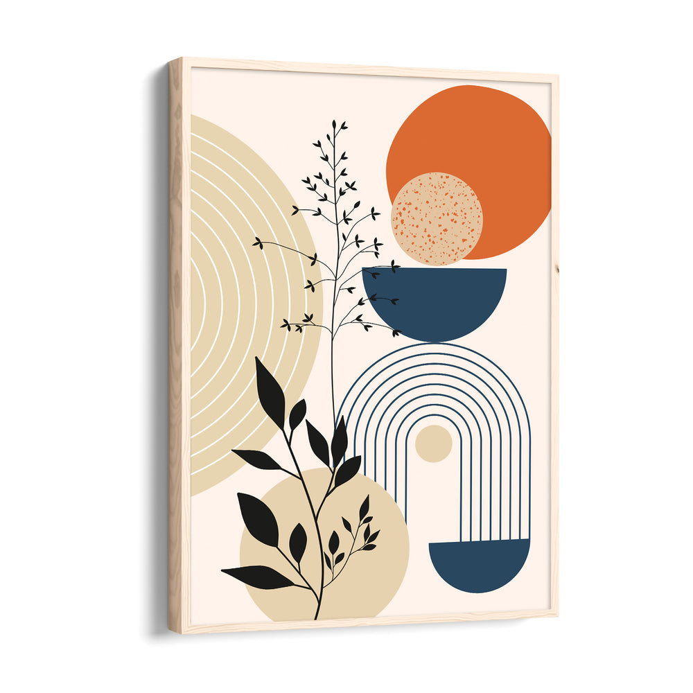 Abstract Boho Botanical Geometry - Boho Modern Wall Art