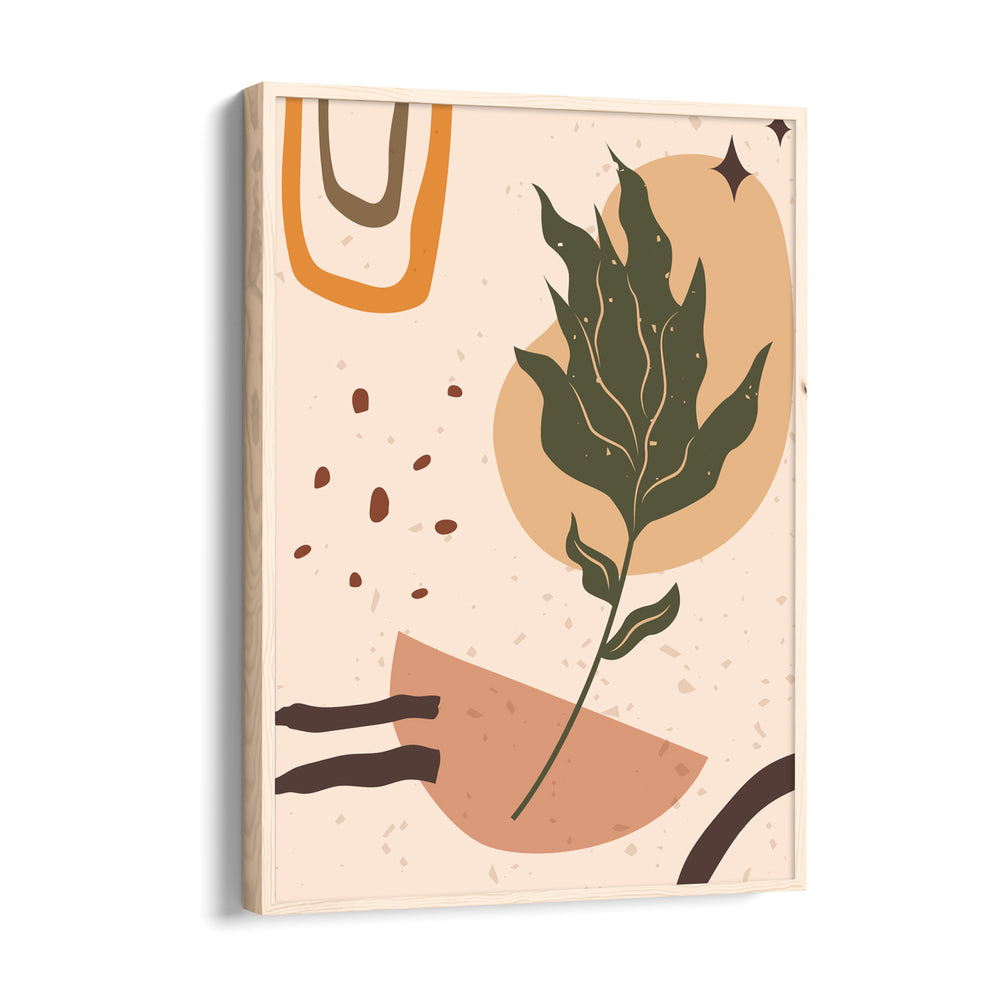 Terracotta Leaf Reverie - Abstract Modern Art