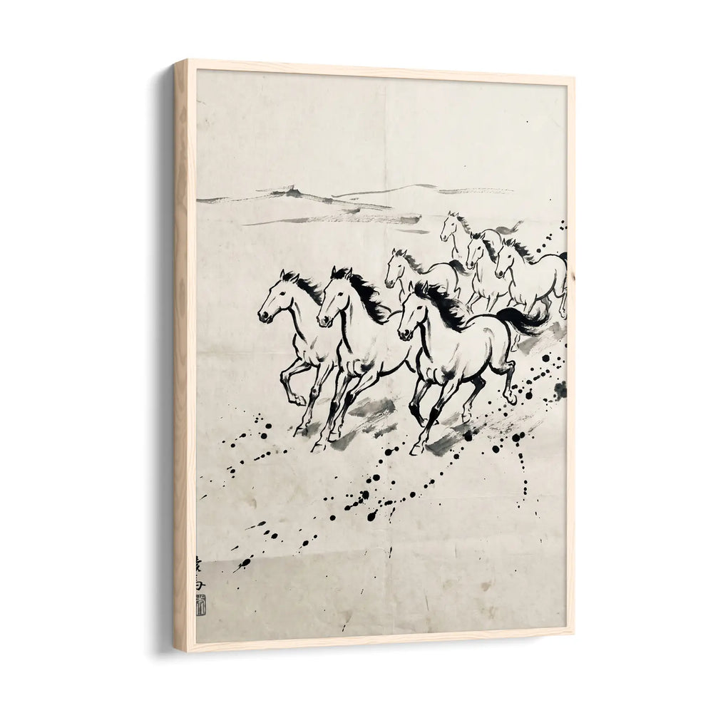 Ink Wash Heritage — 7 Horses Vastu Art
