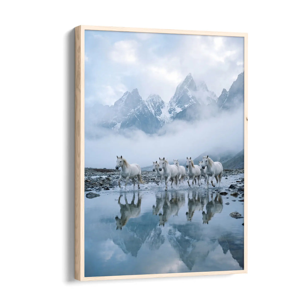 Alpine Reflection Surge — 7 Horses Vastu Art