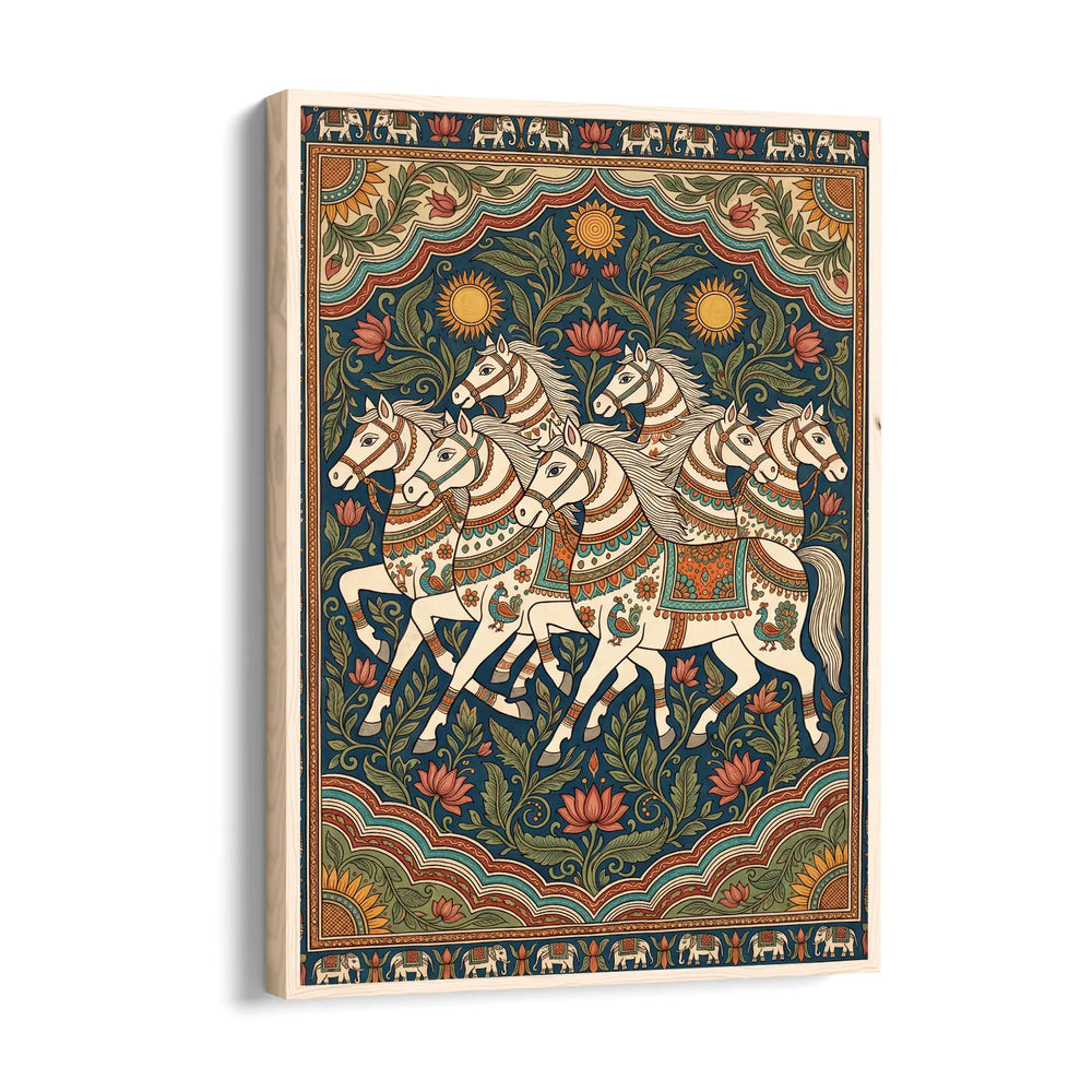 Kalamkari — 7 Horses Vastu Art