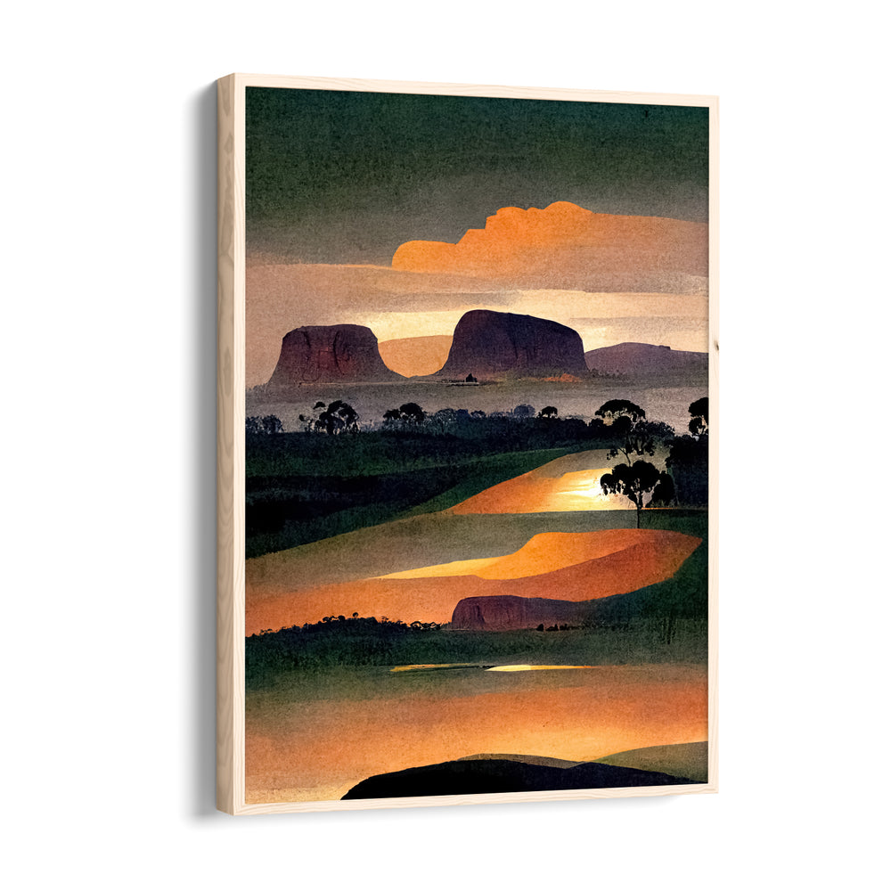 Amber Mesa Sunset – Landscape Modern Wall Art