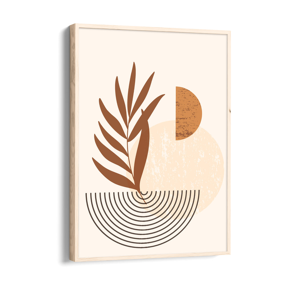 Boho Terracotta Leaf Geometry - Boho Modern Wall Art