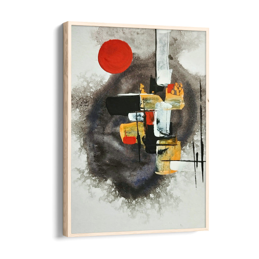 Crimson Halo Construct - Abstract Modern Art