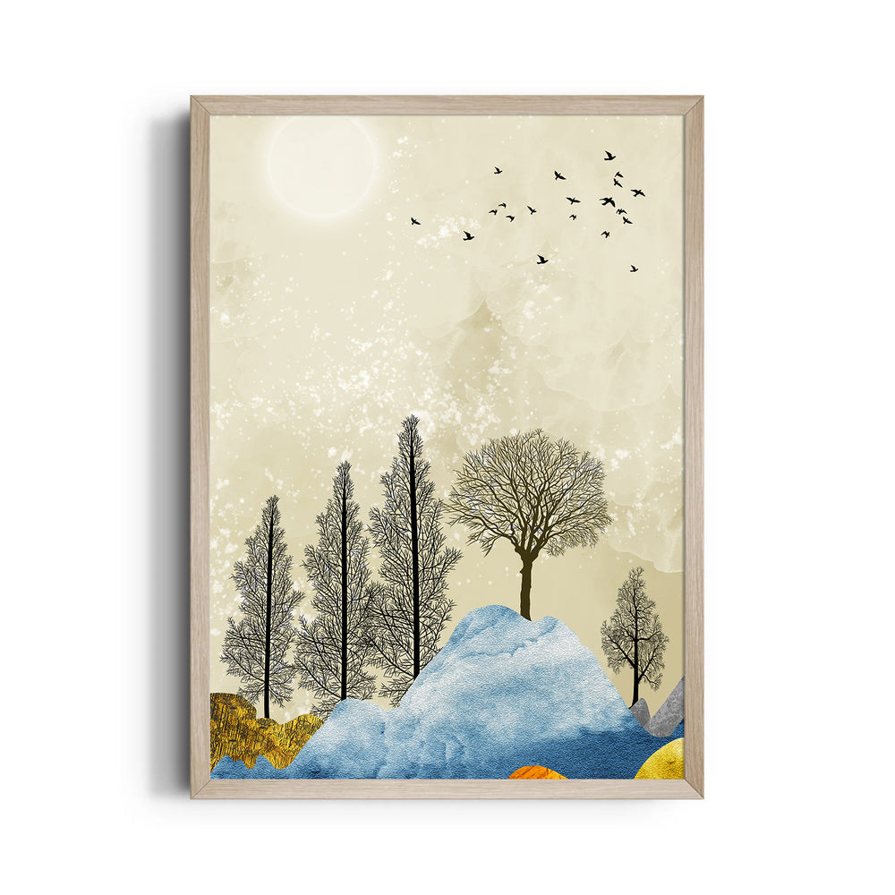 Whispering Winter Grove – Landscape Modern Wall Art - Pillow Fights