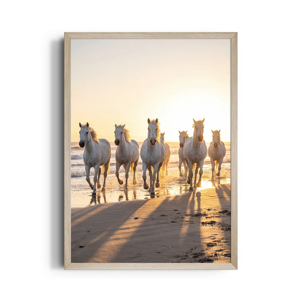 Luminous Tide Run - 7 Horses Wall Art