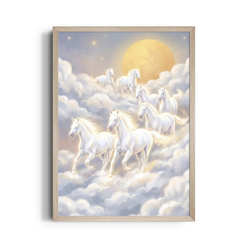 Stellar Cloud Runners — 7 Horses Vastu Art