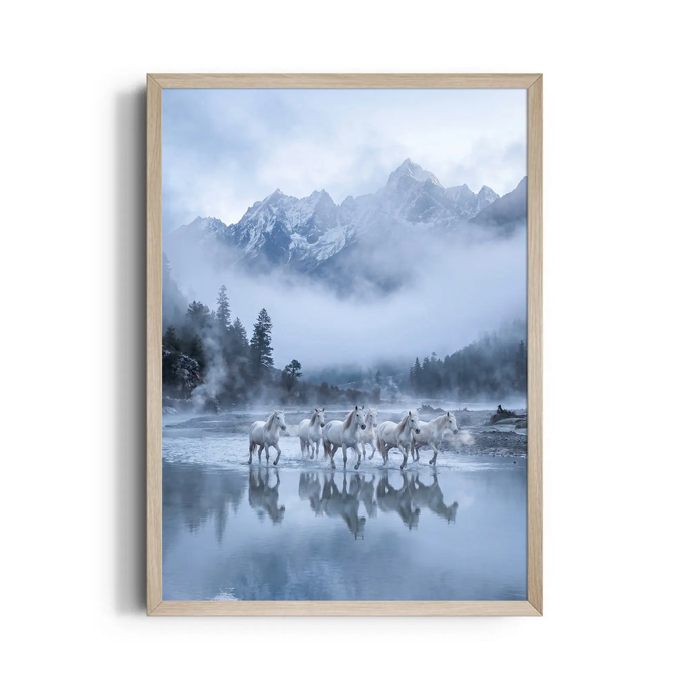 Mystic Summit Flow — 7 Horses Vastu Art